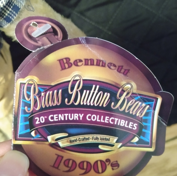 1999 12" Pickford Brass Button Bear Bennett New with Tags with stand Collectable - Picture 2 of 4